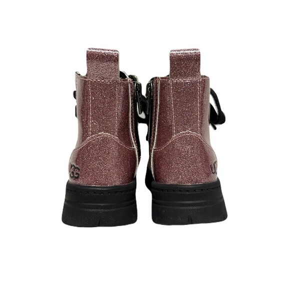 UGG Toddler Girls Size 6 Ashton Lace Up Sparkly Pink Glitter Boots EUC Size 6C - Picture 5 of 9